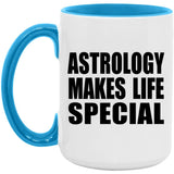 Astrology Makes Life Special - 15oz Accent Mug Blue