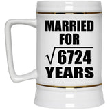 82nd Anniversary Married For Square Root of 6724 Years - Beer Stein