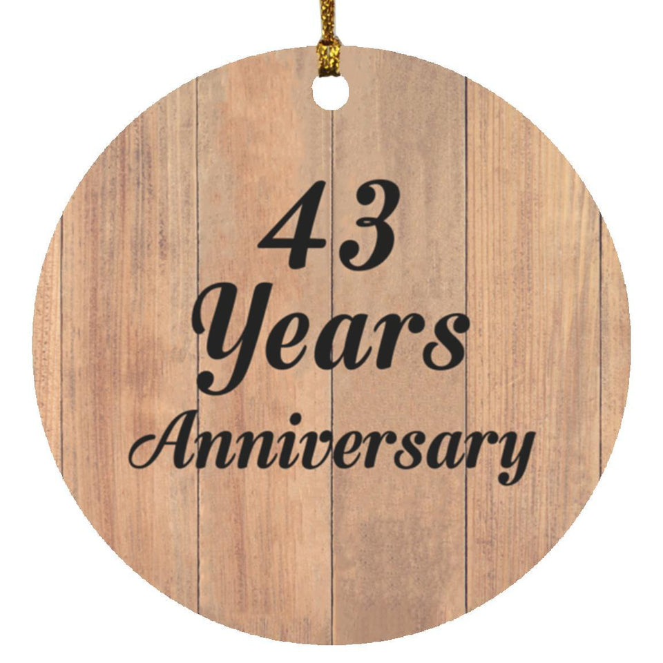 43rd Anniversary 43 Years Anniversary - Circle Ornament C