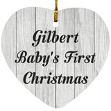 Gilbert Baby's First Christmas - Heart Ornament F