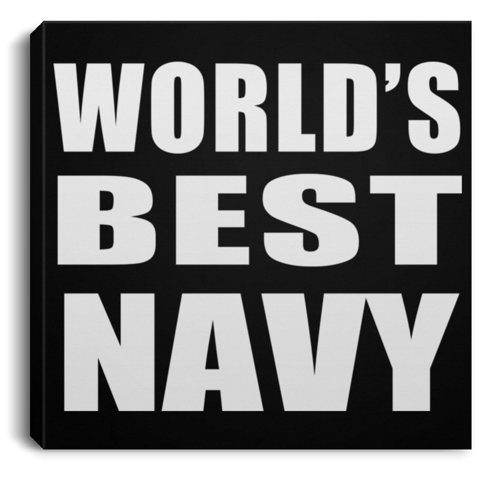 World's Best Navy - Canvas Square