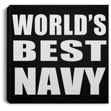 World's Best Navy - Canvas Square