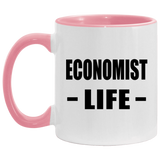 Economist Life - 11oz Accent Mug Pink