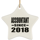 Accountant Since 2018 - Star Ornament
