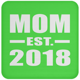 Mom Established EST. 2018 - Drink Coaster