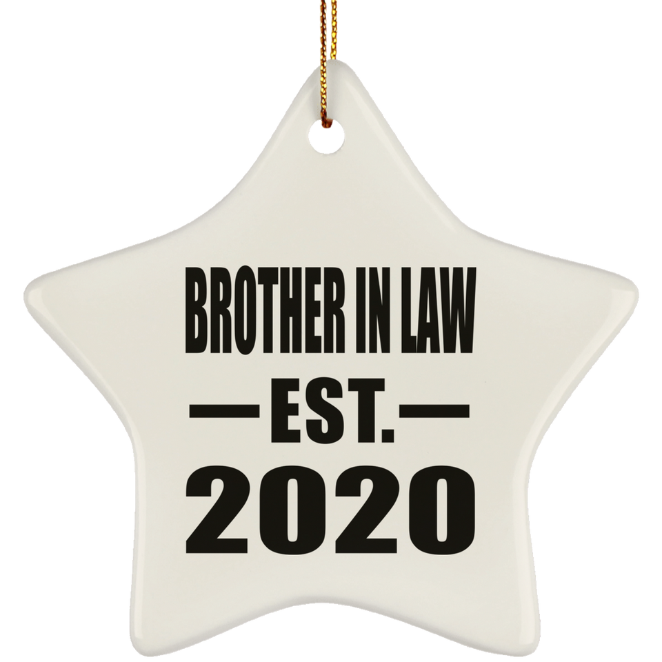 Brother In Law Established EST. 2020 - Star Ornament