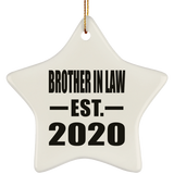 Brother In Law Established EST. 2020 - Star Ornament