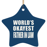 World's Okayest Father In Law - Star Ornament