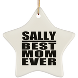 Sally Best Mom Ever - Star Ornament