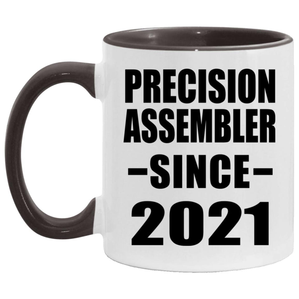 Precision Assembler Since 2021 - 11oz Accent Mug Black