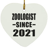 Zoologist Since 2021 - Heart Ornament