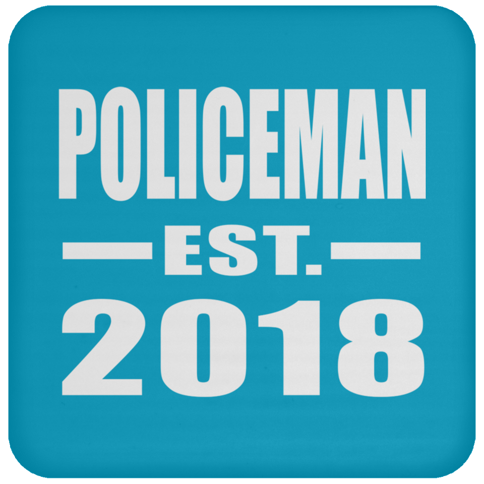 Policeman Established EST. 2018 - Drink Coaster