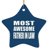 Most Awesome Father In Law - Star Ornament