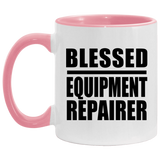 Blessed Equipment Repairer - 11oz Accent Mug Pink