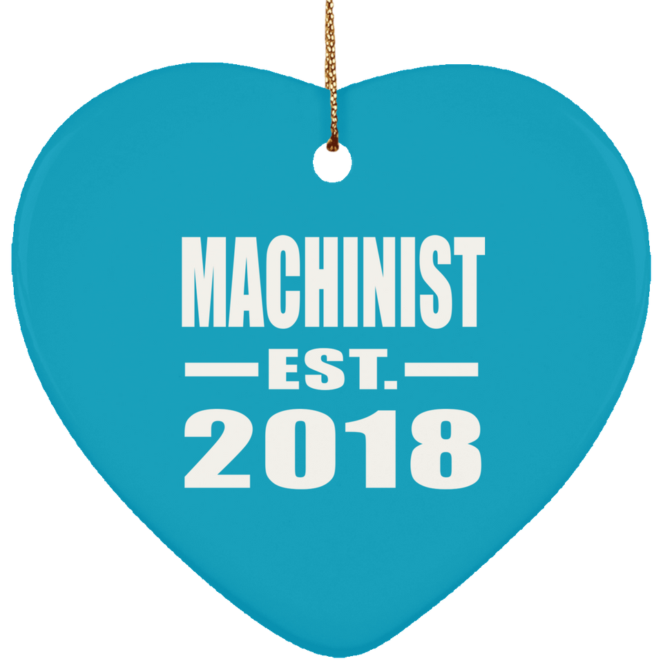 Machinist Established EST. 2018 - Heart Ornament