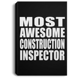 Most Awesome Construction Inspector - Canvas Portrait