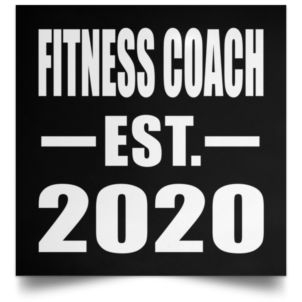 Fitness Coach Established EST. 2020 - Poster Square