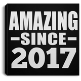 7th Birthday Amazing Since 2017 - Canvas Square