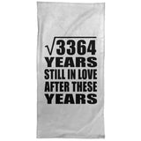 58th Anniversary Square Root of 3364 Years Still In Love - Hand Towel