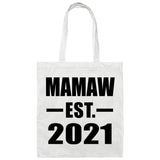 Mamaw Established EST. 2021 - Tote Bag White