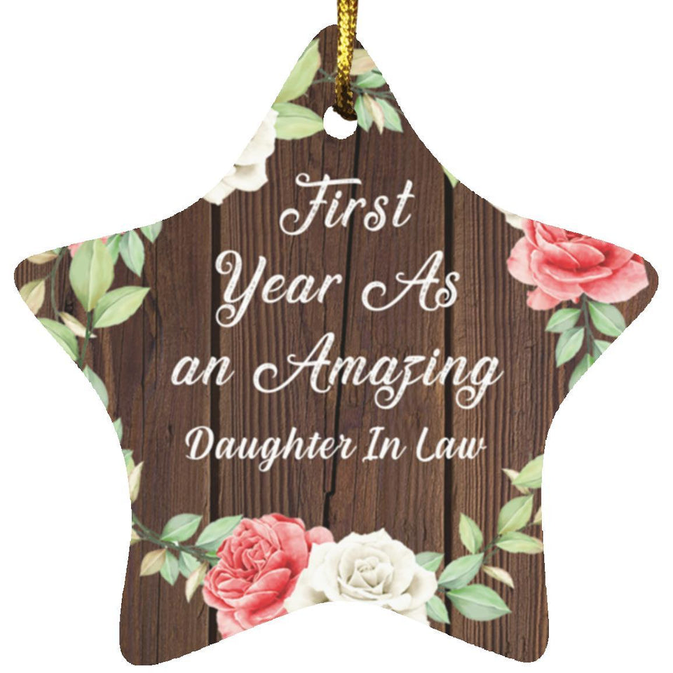 First Year As An Amazing Daughter In Law - Star Ornament A