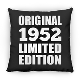 72nd Birthday Original 1952 Limited Edition - Throw Pillow Black
