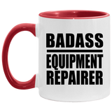 Badass Equipment Repairer - 11oz Accent Mug Red