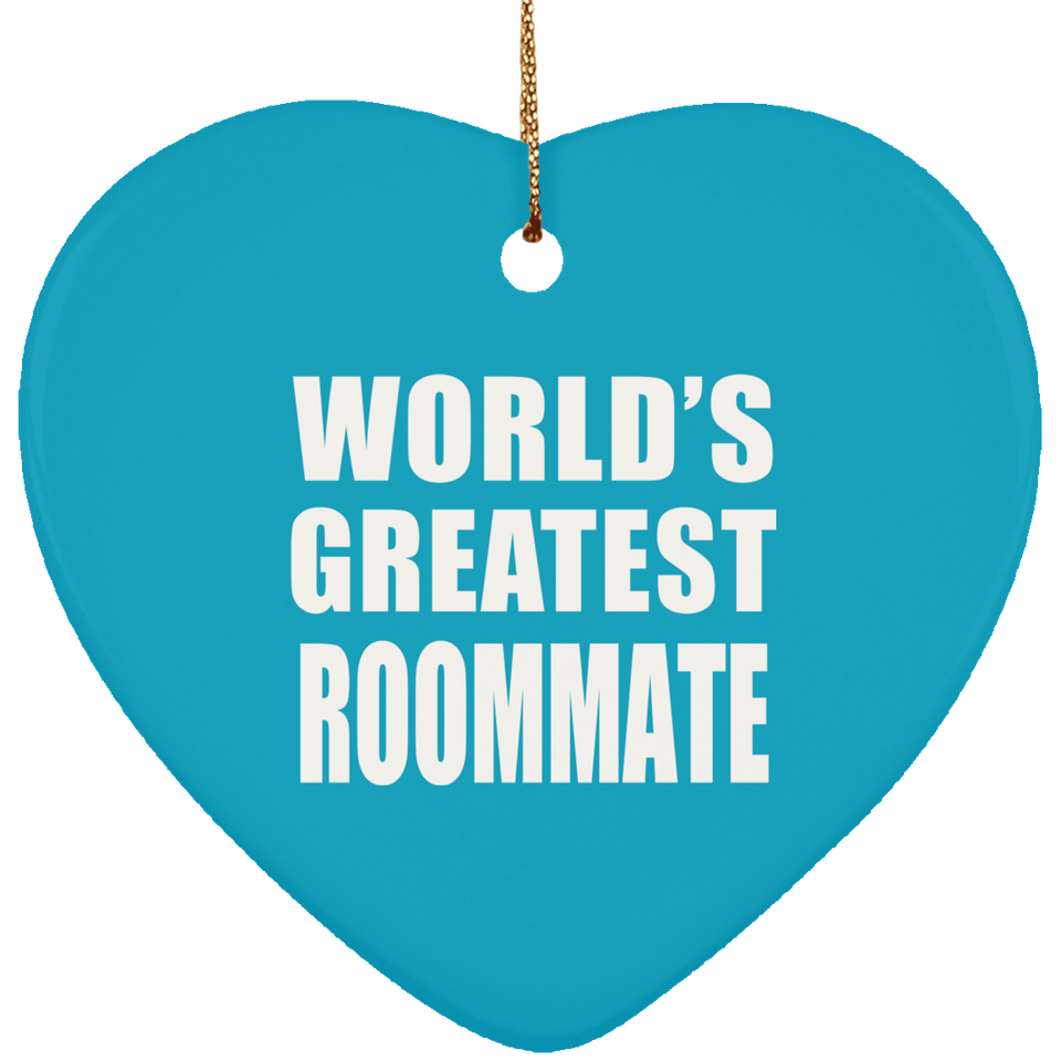 World's Greatest Roommate - Heart Ornament
