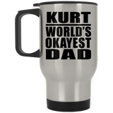 Kurt World's Okayest Dad - Silver Travel Mug