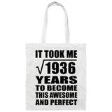 44th Birthday Took Square Root of 1936 Years To Awesome - Tote Bag White
