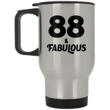 88th Birthday 88 & Fabulous - Silver Travel Mug