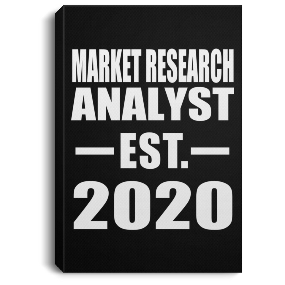 Market Research Analyst Established EST. 2020 - Canvas Portrait