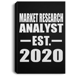 Market Research Analyst Established EST. 2020 - Canvas Portrait