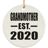 Grandmother Established EST. 2020 - Circle Ornament