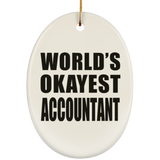World's Okayest Accountant - Oval Ornament