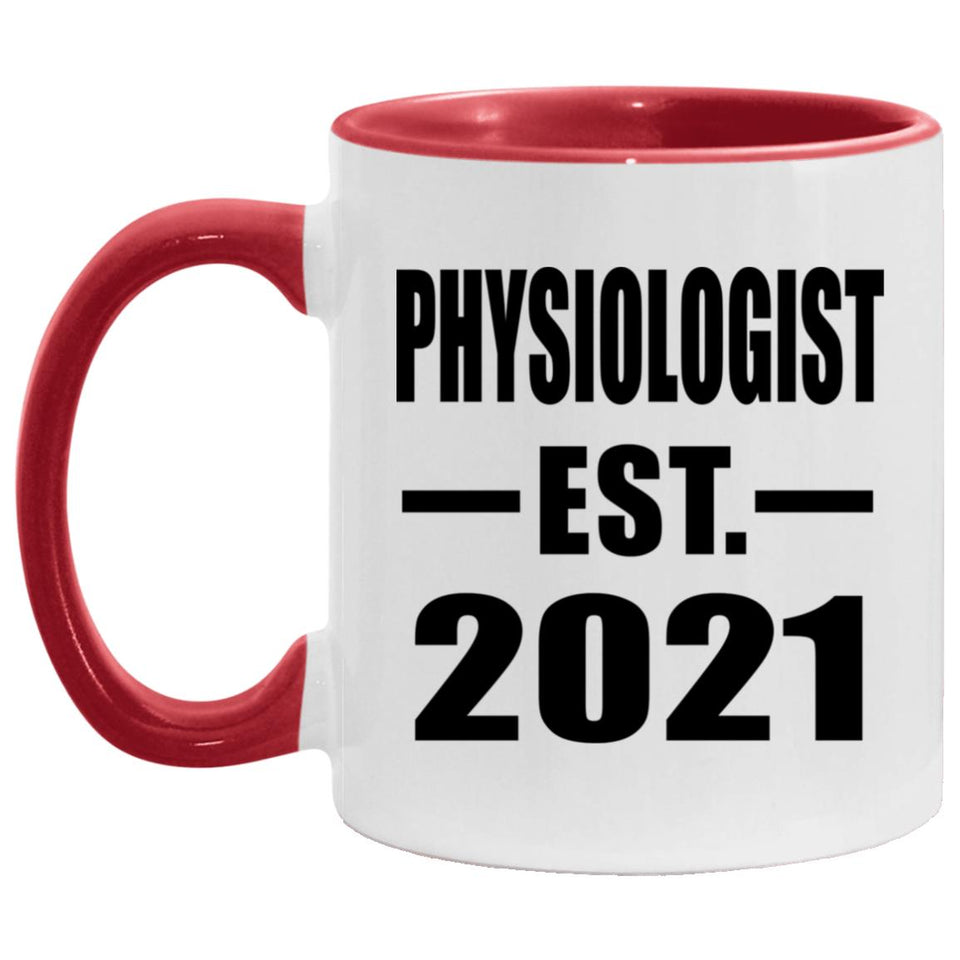 Physiologist Established EST. 2021 - 11oz Accent Mug Red