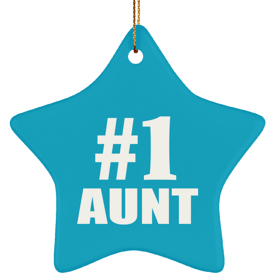 Number One #1 Aunt - Star Ornament