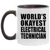 World's Okayest Electrical Technician - 11oz Accent Mug Black
