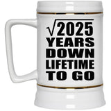 45th Anniversary Square Root of 2025 Years Lifetime To Go - Beer Stein