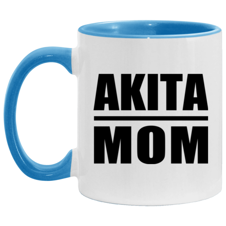 Akita Mom - 11oz Accent Mug Blue