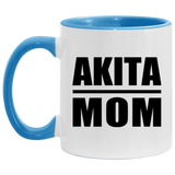 Akita Mom - 11oz Accent Mug Blue