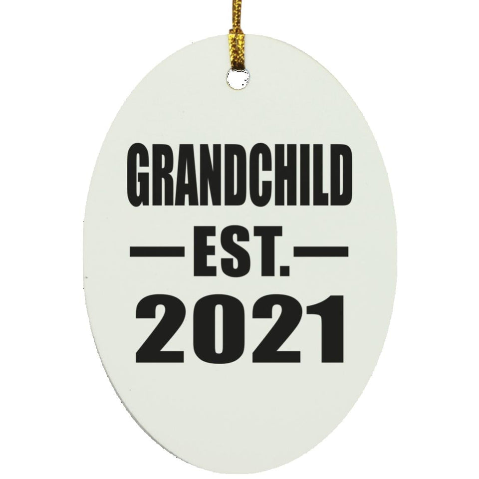 Grandchild Established EST. 2021 - Oval Ornament