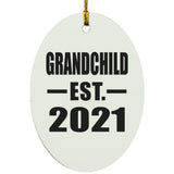 Grandchild Established EST. 2021 - Oval Ornament