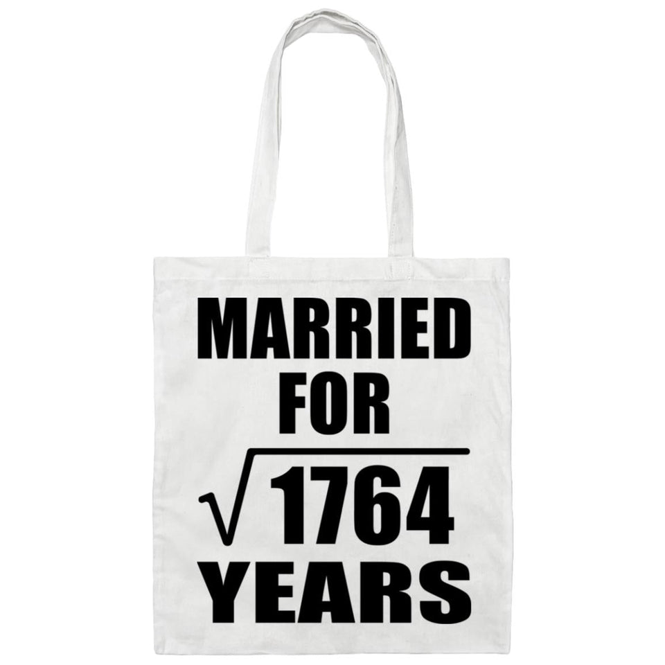 42nd Anniversary Married For Square Root of 1764 Years - Tote Bag White