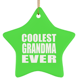Coolest Grandma Ever - Star Ornament