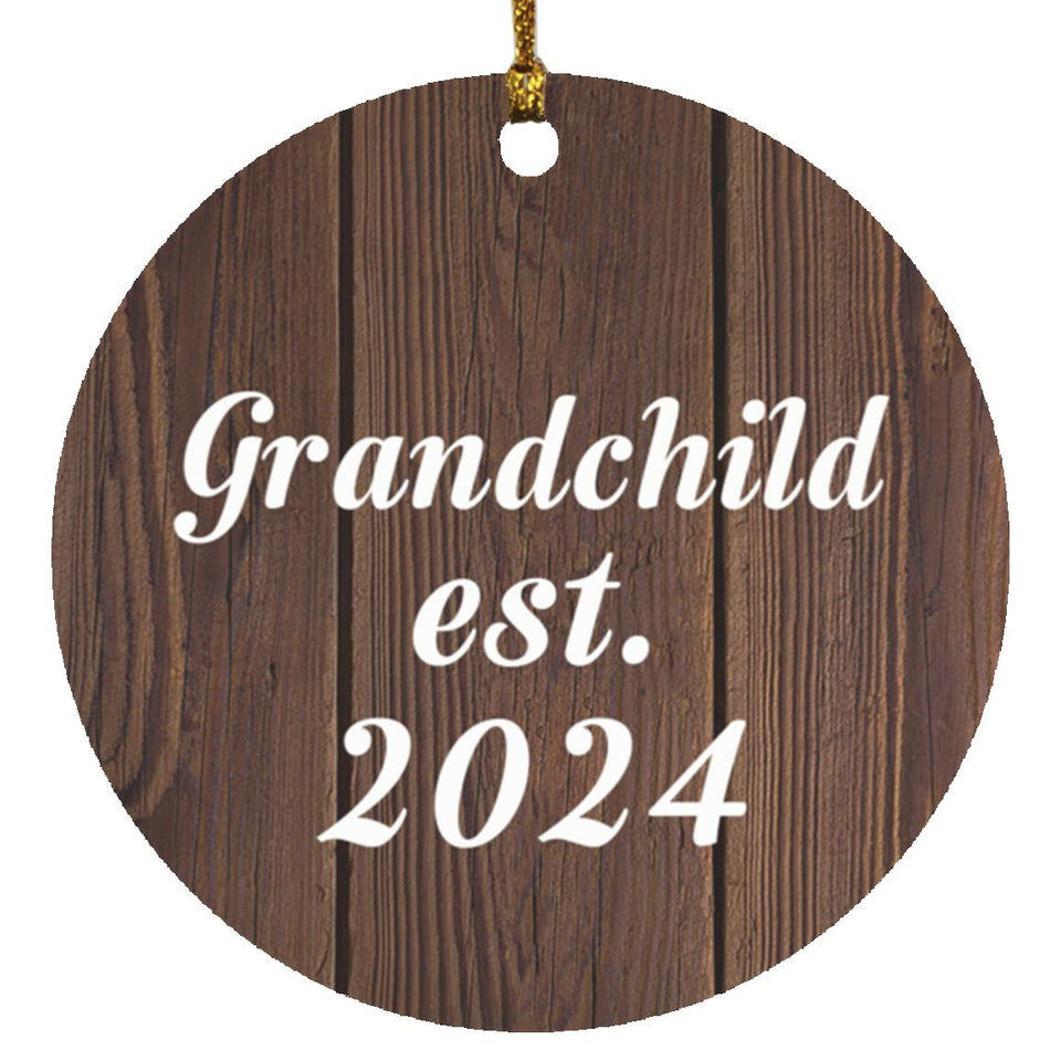 Grandchild Established EST. 2024 - Circle Ornament D