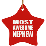 Most Awesome Nephew - Star Ornament