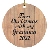 First Christmas With My Grandma 2022 - Circle Ornament C