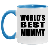 World's Best Mummy - 11oz Accent Mug Blue