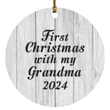 First Christmas With My Grandma 2024 - Circle Ornament F